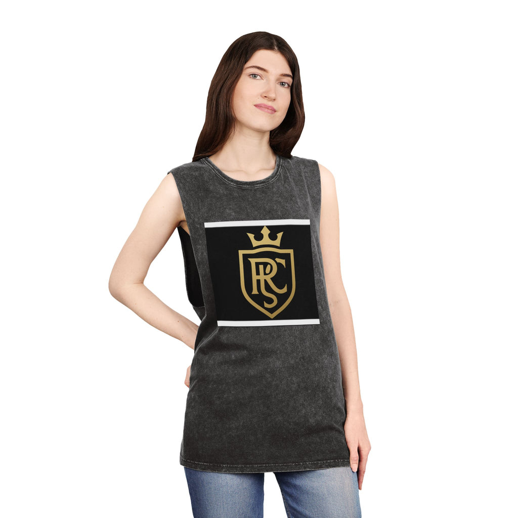 Stylish Unisex Stonewash Tank Top-Casual