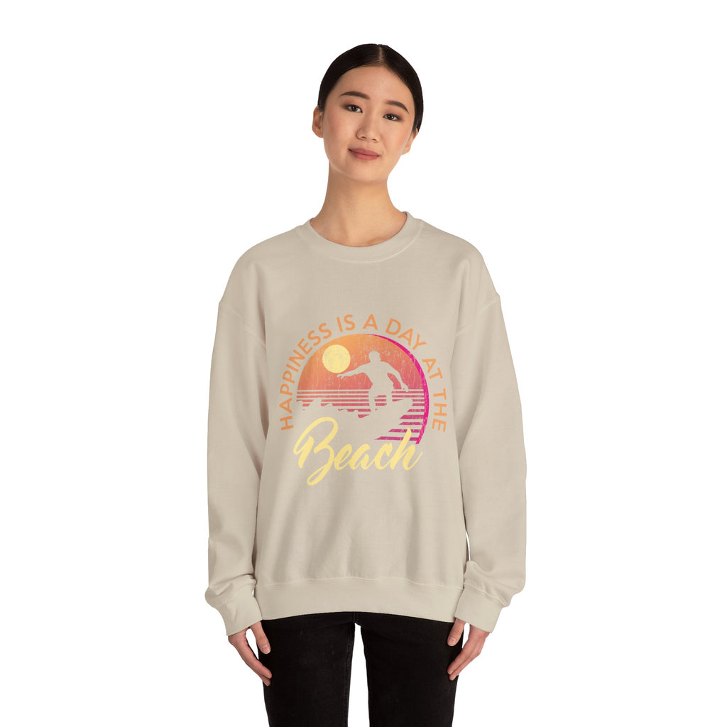 Le bonheur est une journée à la plage Sweat-shirt unisexe 