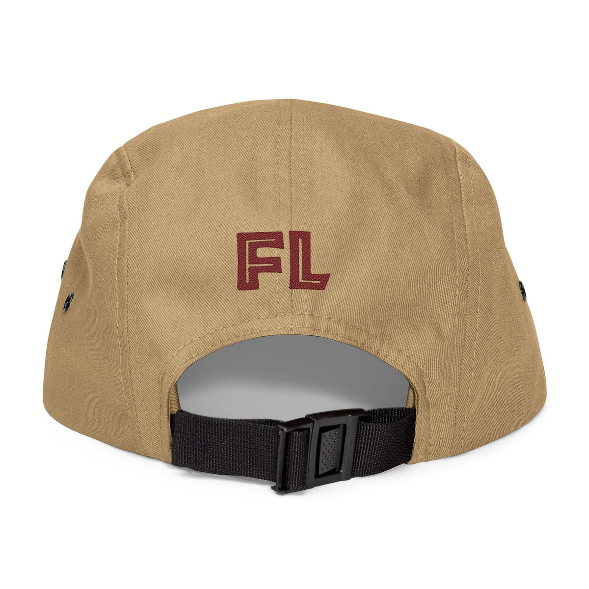 Stylish 5 Panel Cap with FL Embroidery, Casual Hat for Outdoor Adventures, Trendy Gift for Fashion Lovers, Summer Accessory, Unisex Headwear