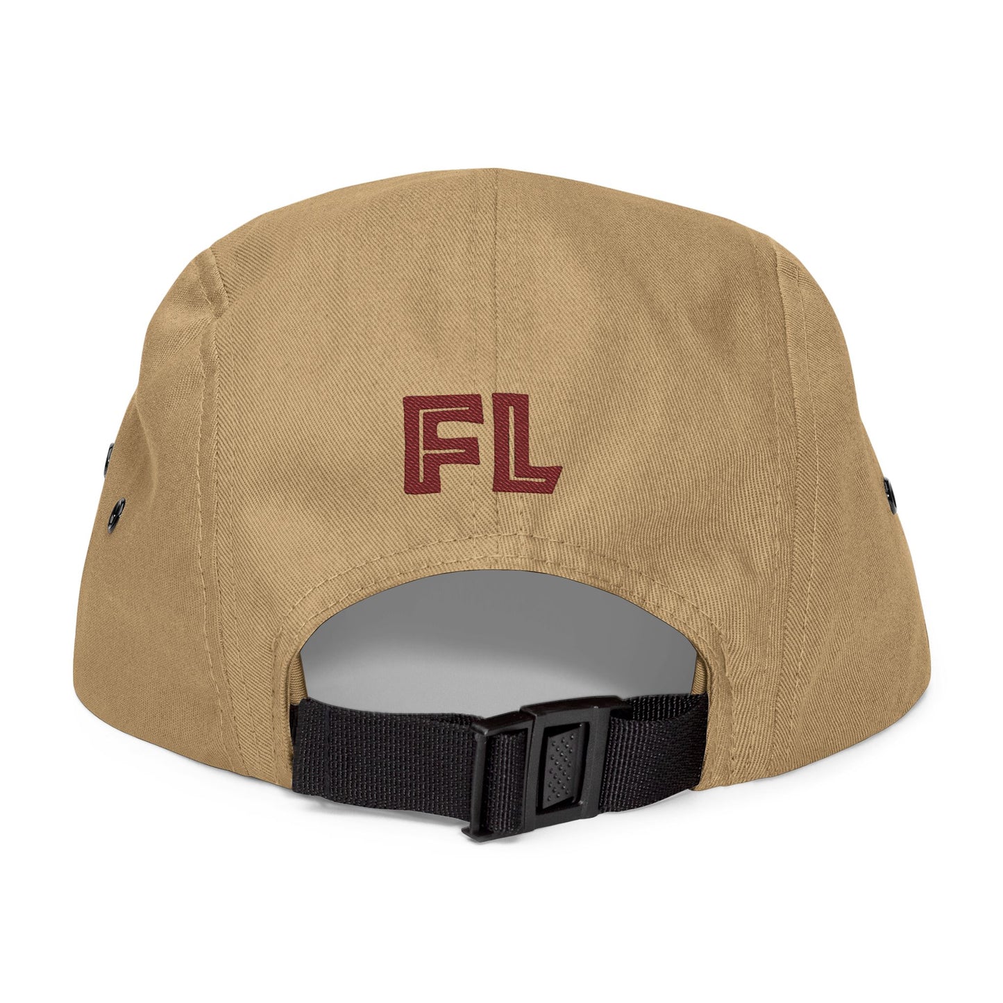 Stylish 5 Panel Cap with FL Embroidery, Casual Hat for Outdoor Adventures, Trendy Gift for Fashion Lovers, Summer Accessory, Unisex Headwear