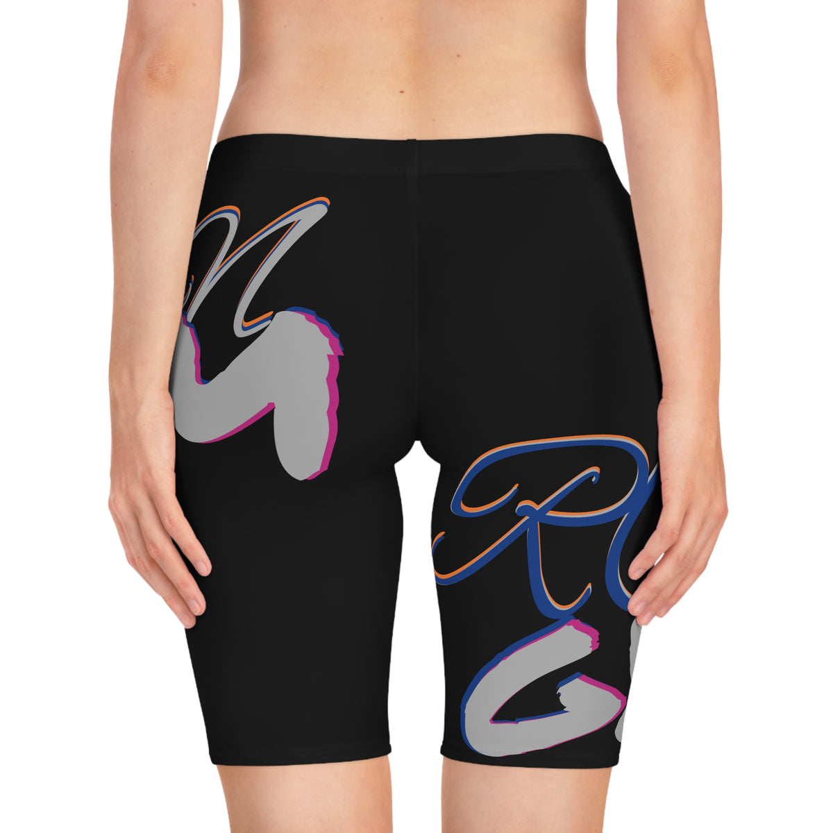 Stylish Women's Bike Shorts - Activewear with Bold Graphics