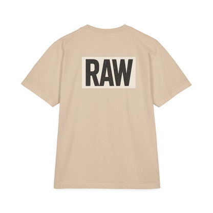 Stylish Unisex Graphic T-Shirt with 'RAW' Print, Casual Streetwear, Everyday Wear, Gift for Friends, Fashionable Basics Printify