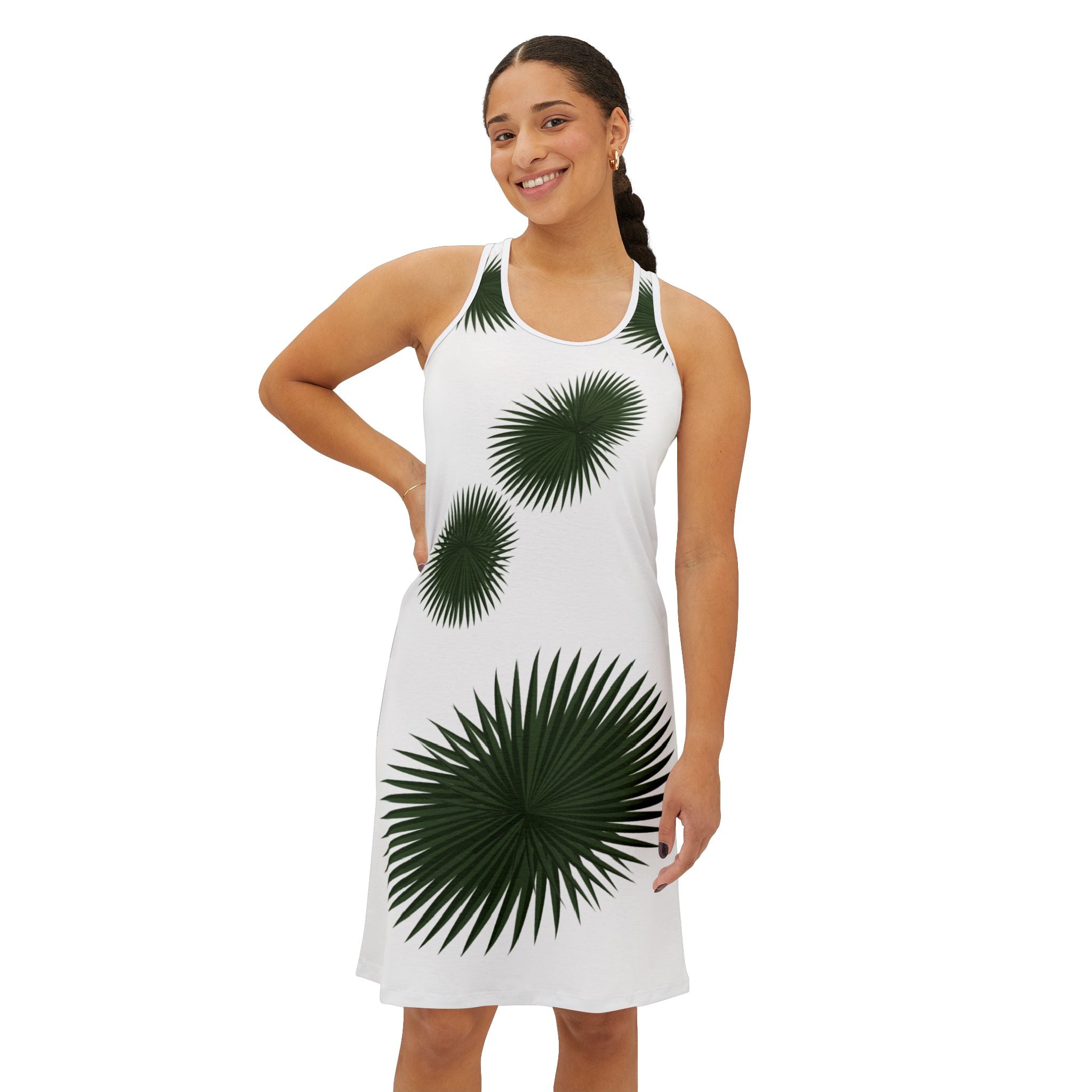 Rcnsons Women's Racerback Greenstar  Dress (AOP)