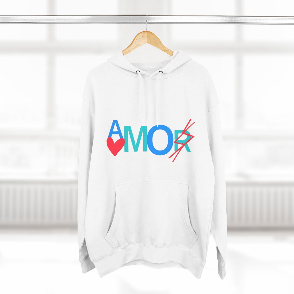 Amor Three-Panel Fleece Hoodie
