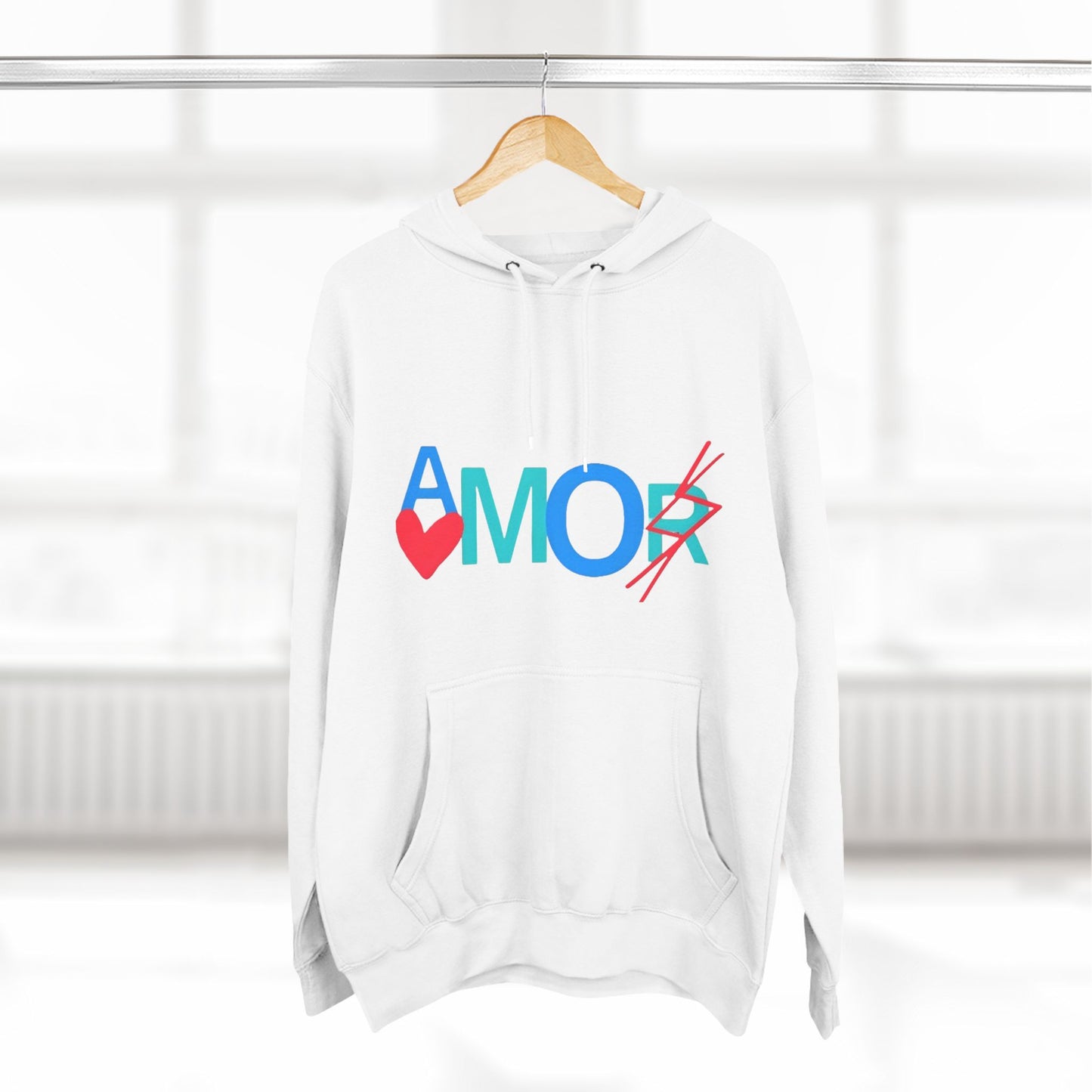 Amor Three-Panel Fleece Hoodie