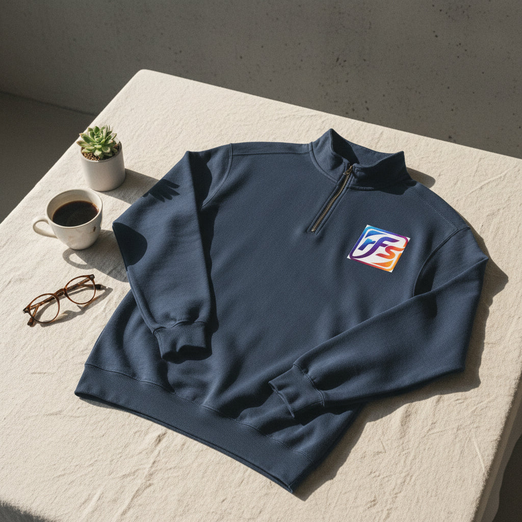Quarter-Zip Sweatshirt ‚RFS' — Casual Lightweight Pullover