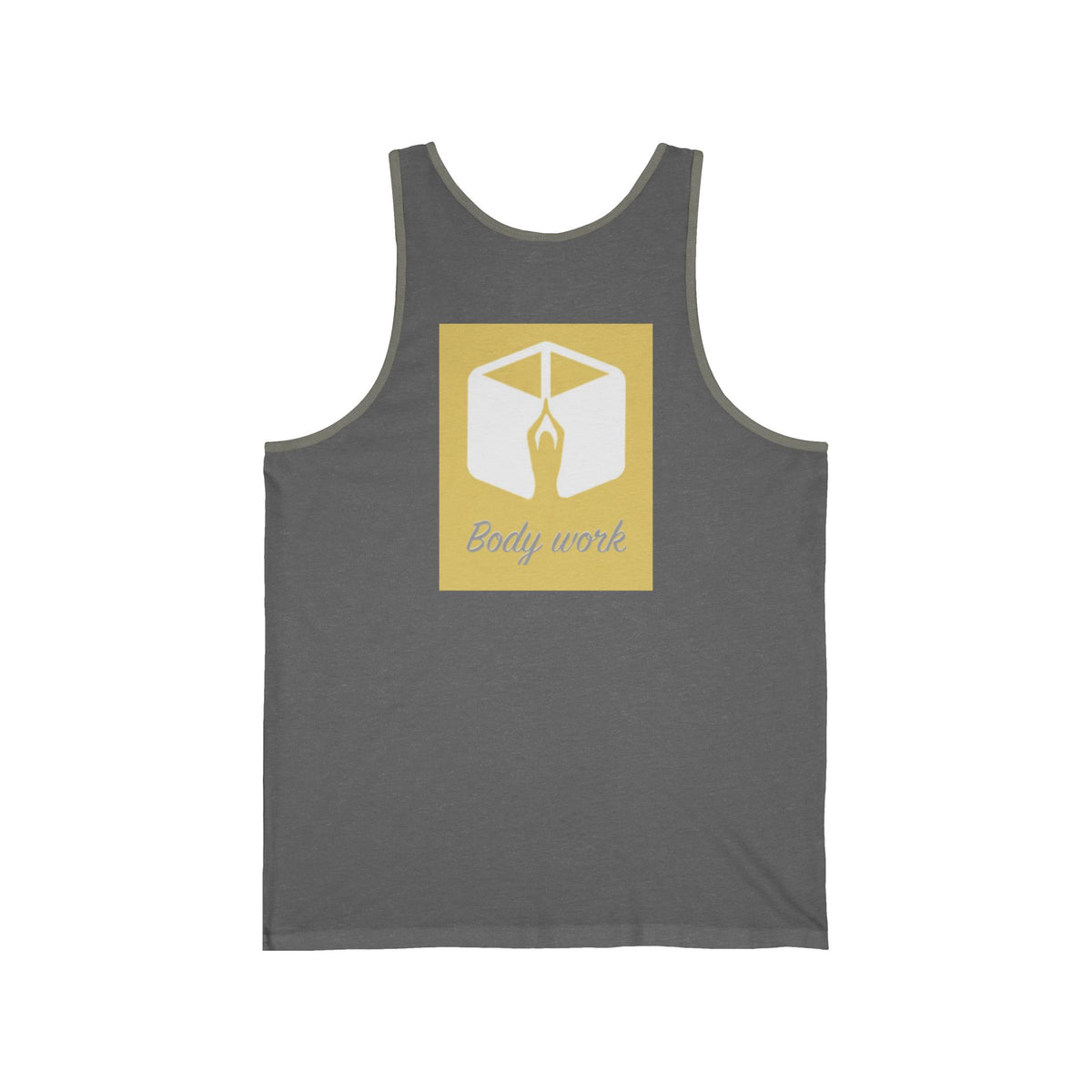 Unisex Jersey Tank Top - Body Work Design, Yoga Apparel, Fitness Gear, Workout Shirt, Gift for Health Enthusiasts