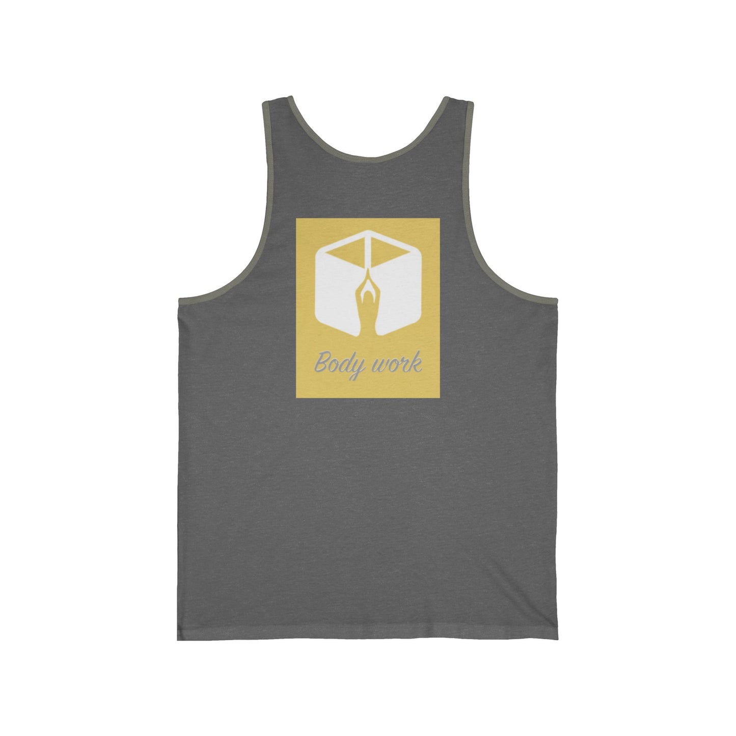 Unisex Jersey Tank Top - Body Work Design, Yoga Apparel, Fitness Gear, Workout Shirt, Gift for Health Enthusiasts