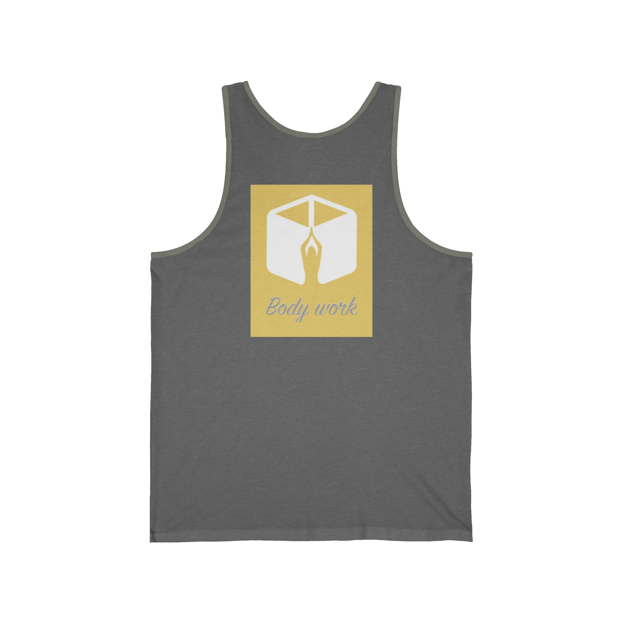 Unisex Jersey Tank Top - Body Work Design, Yoga Apparel, Fitness Gear, Workout Shirt, Gift for Health Enthusiasts