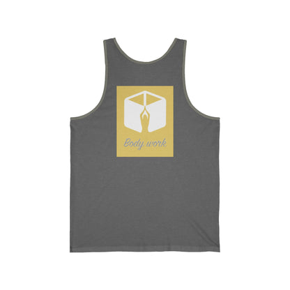 Unisex Jersey Tank Top - Body Work Design, Yoga Apparel, Fitness Gear, Workout Shirt, Gift for Health Enthusiasts