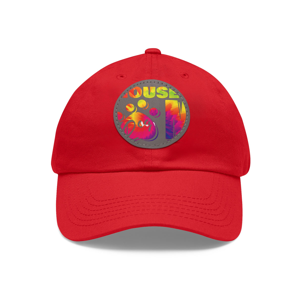 Hat with Leather Patch (Round)