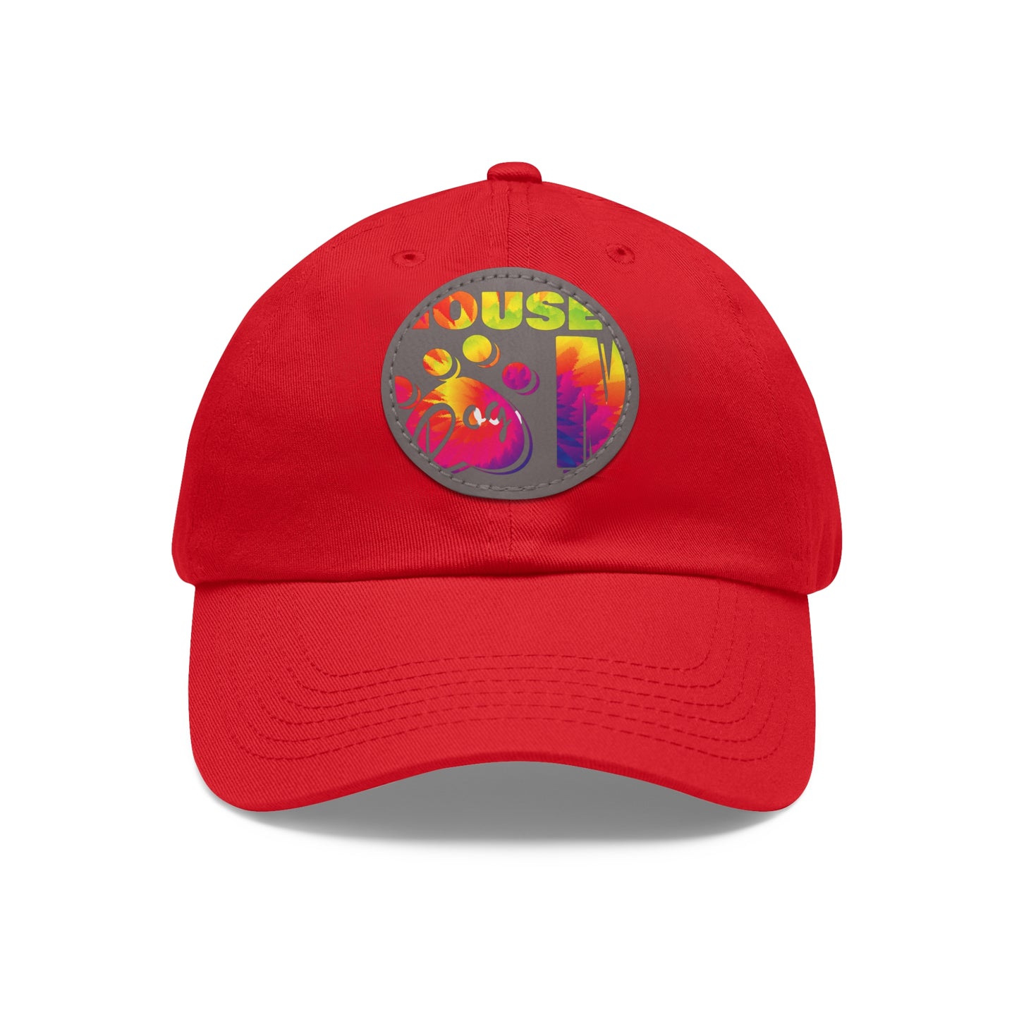 Hat with Leather Patch (Round)