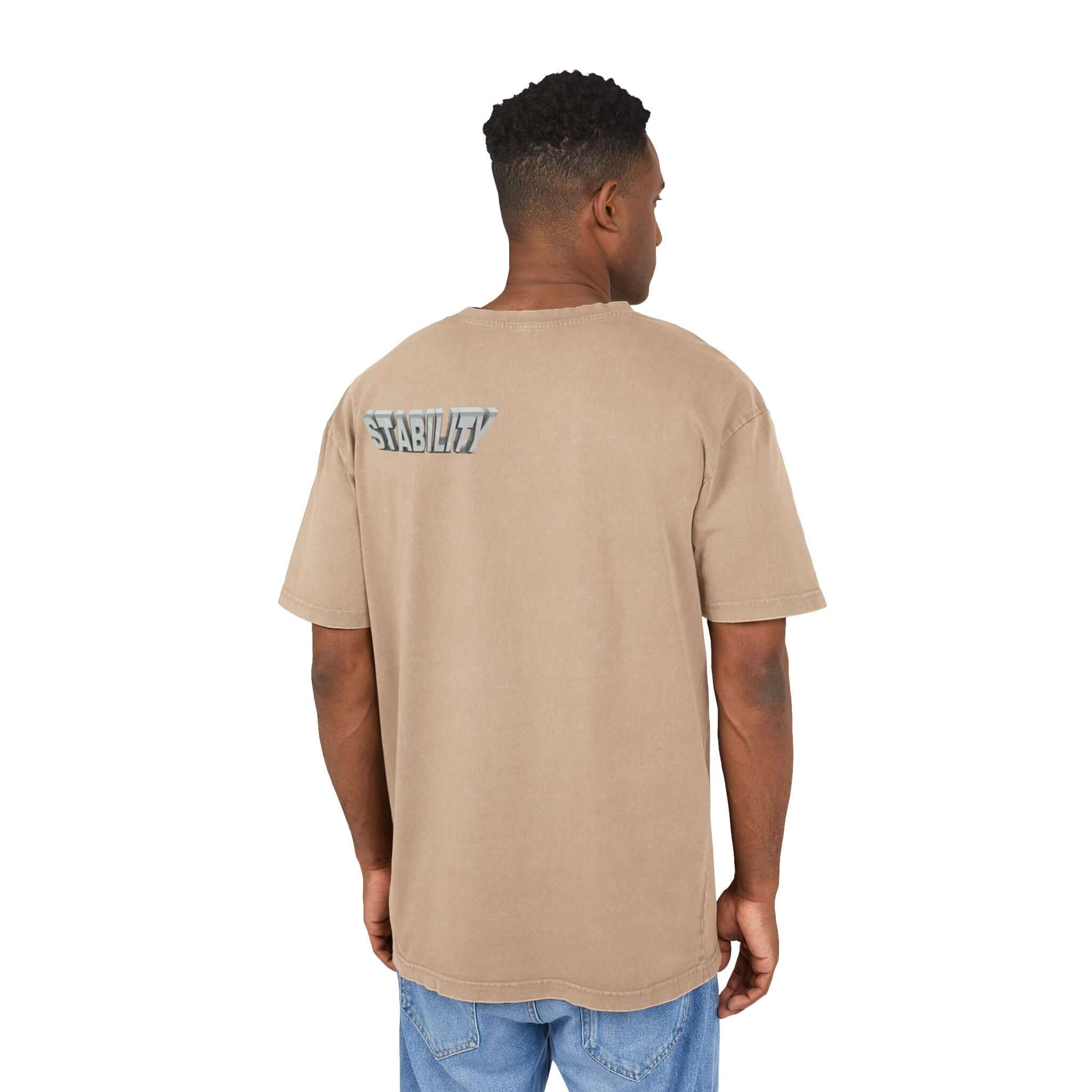 Oversize Tee Stability Acid Washed Men's Shirt