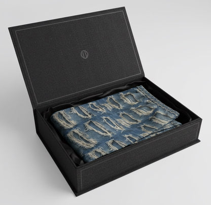 Denim-Inspired Unisex Swim Shorts, Cool Beachwear, Summer Essentials, Vacation Outfit, Stylish Swim Trunks, Perfect for Pool Parties Printify