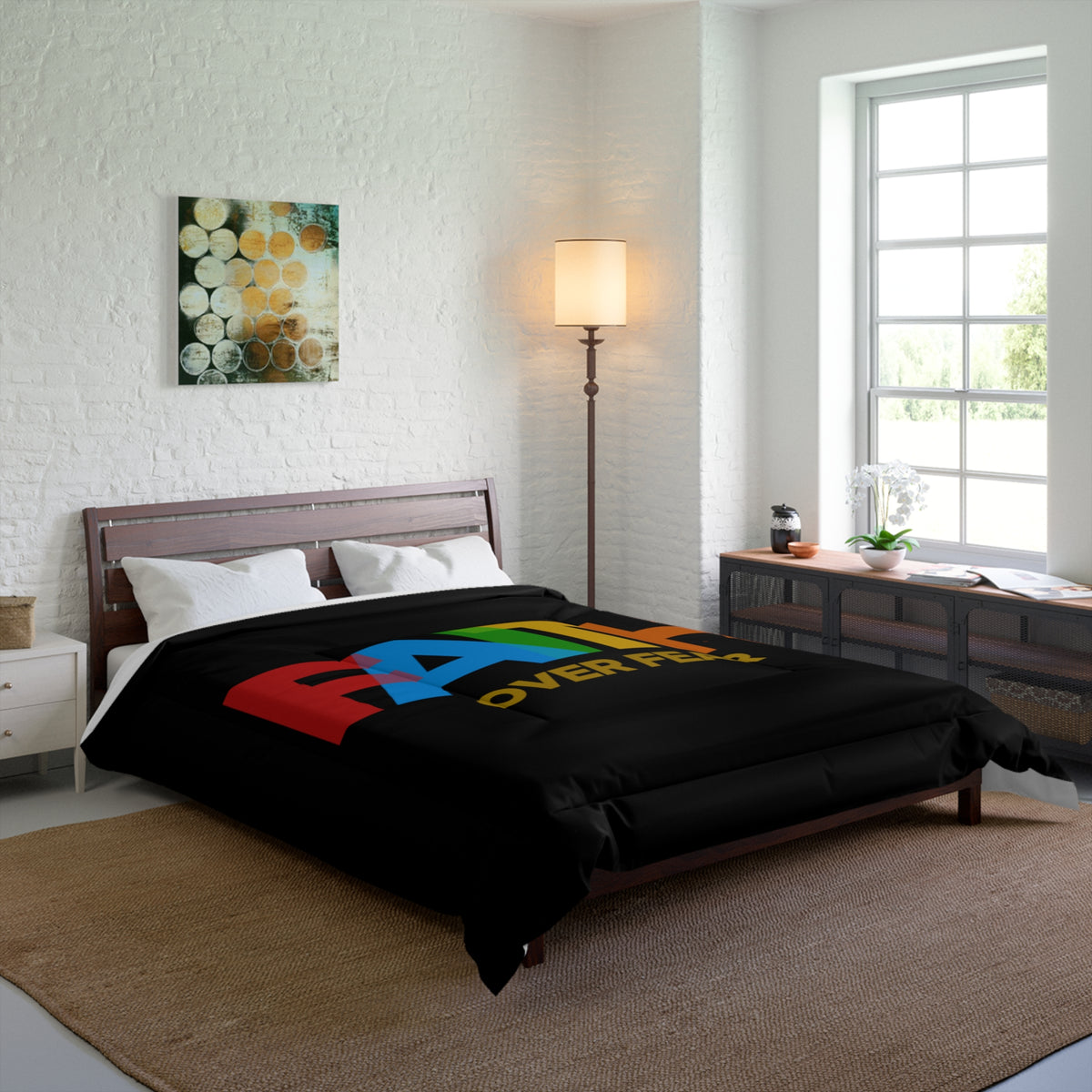 Faith Over Fear Comforter