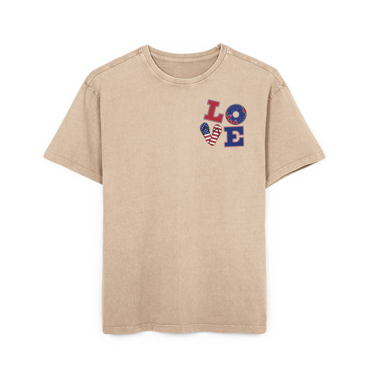 Unisex Tee - Love Acid Washed Heavy Oversize T-Shirt for Casual Comfort