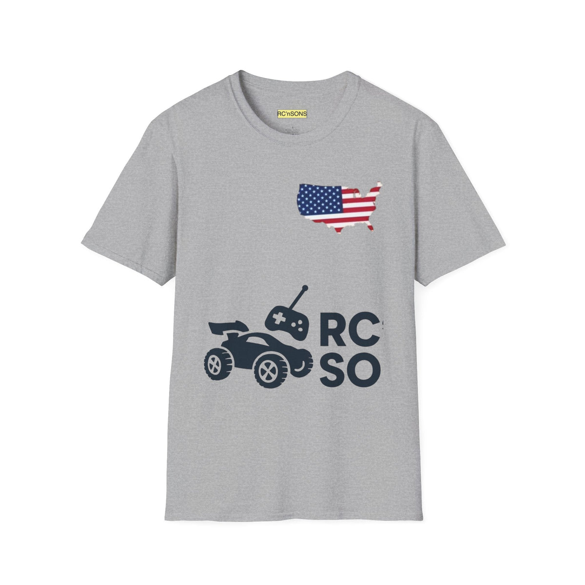 American Flag Tee - Unisex Softstyle T-Shirt for Patriotic Celebrations, 4th of July, Veterans Day, Casualwear, Gift Idea Printify
