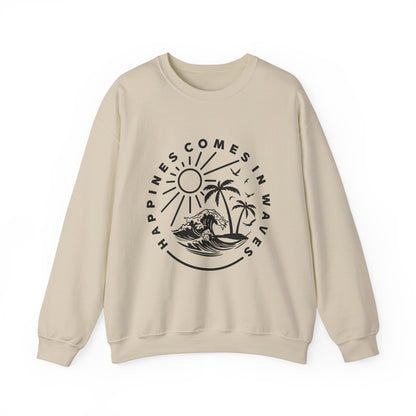 Le bonheur vient par vagues Sweatshirt 
