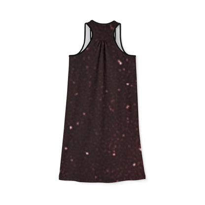 Glamorous Cosmic Racerback Dress, Women's Summer Dress, Stargazer AOP Dress, Casual Party Wear, Perfect for Festivals