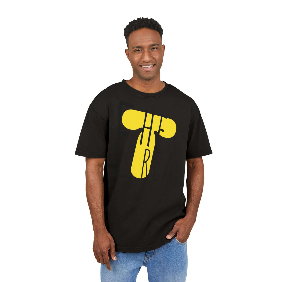 Oversize Tee - RC'nSONS Ethereal Acid Washed Heavy Men's T-Shirt Printify