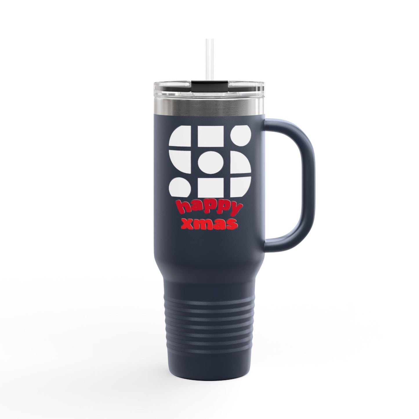 Travel Mug - 'Happy Xmas' Design Printify