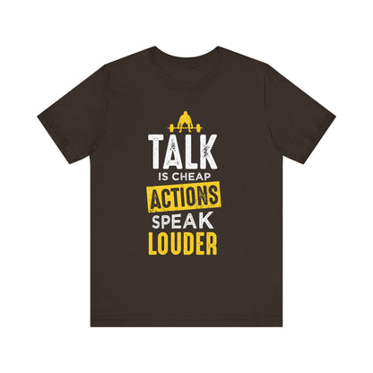 Parler, c’est des actions bon marché, parler plus fort, tee-shirt unisexe 