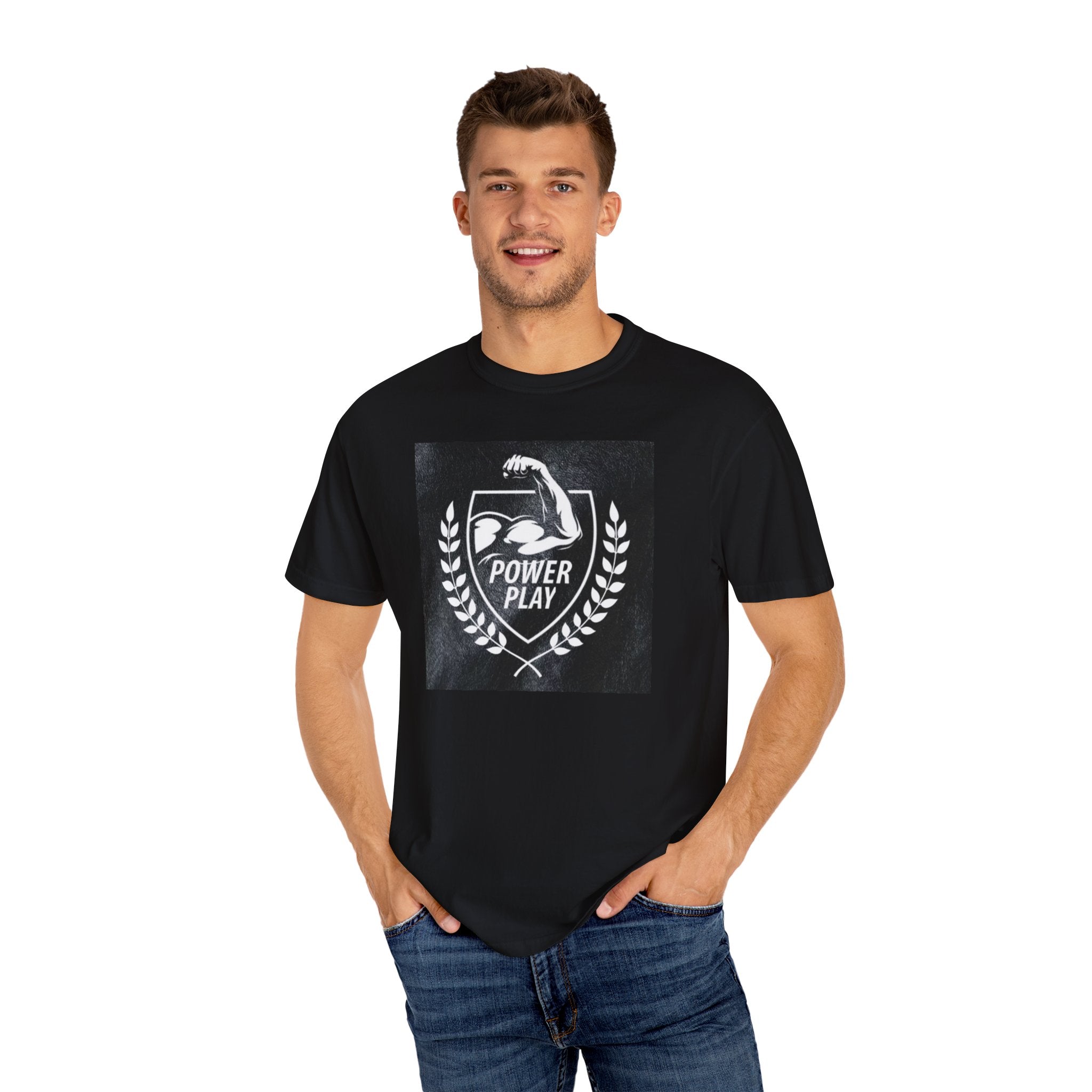 Power Play Unisex Garment-Dyed T-Shirt - Gym Motivation Apparel