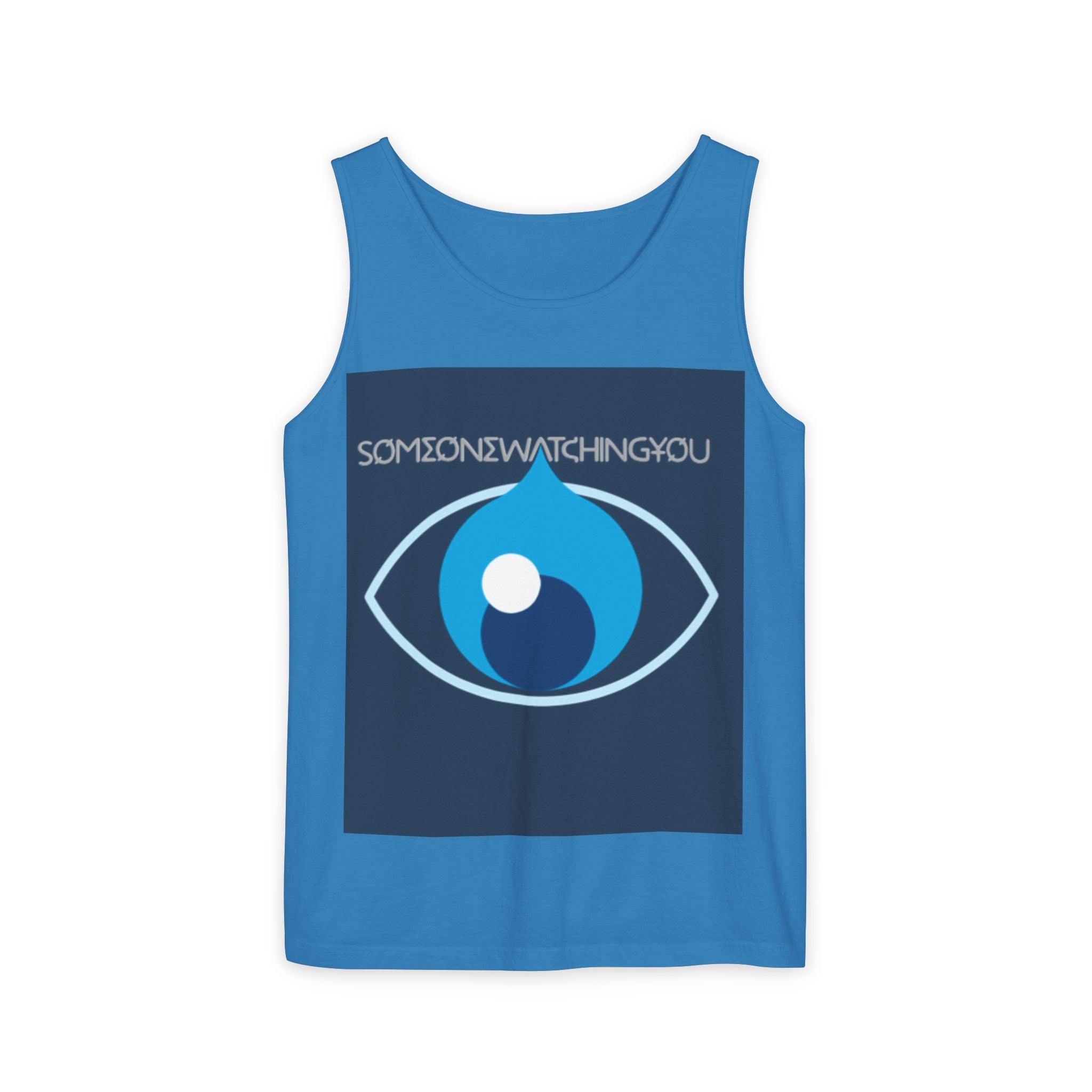 Tank Top Watching You Unisex Garment-Dyed