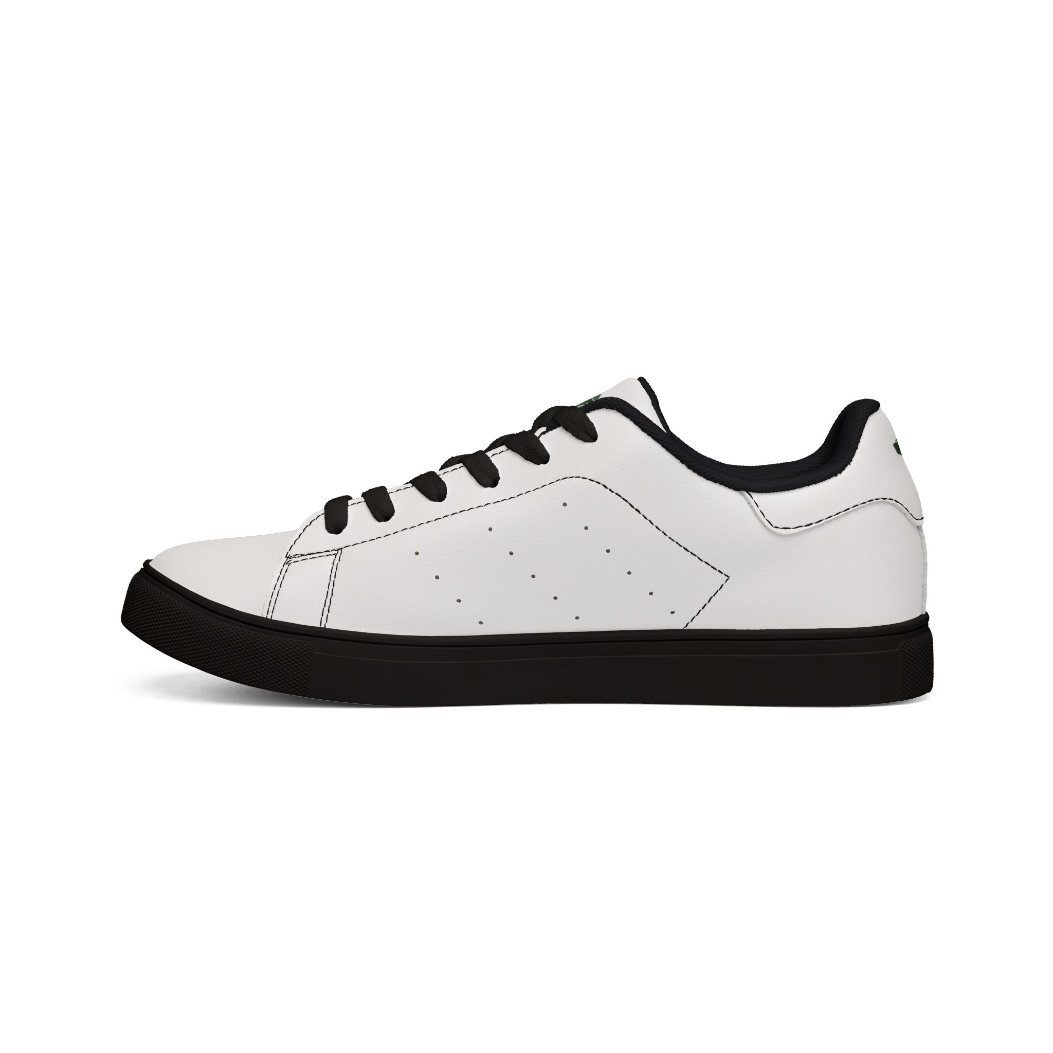 Leather Sneakers — Retro Green Classic Car Low-Top Trainers