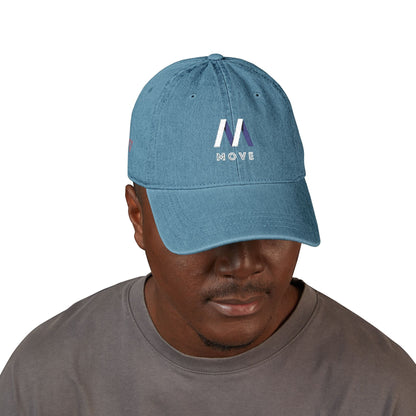 Embroidered Denim Hat - Move Design Printify
