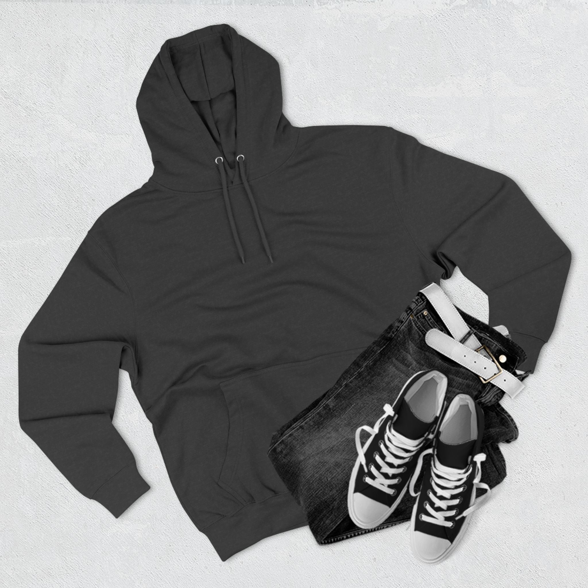Pale Three-Panel Fleece Hoodie