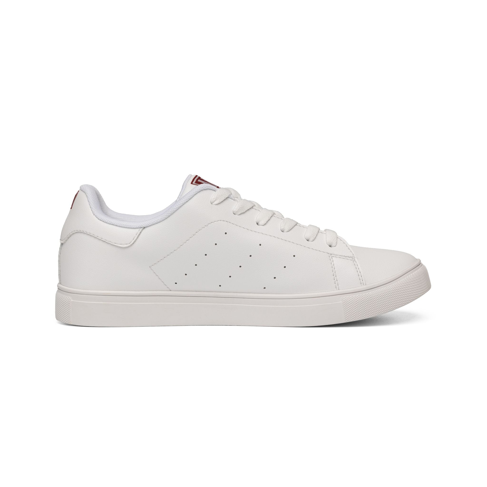Men's Low-Top Leather Sneakers — Clean White Casual Trainers with APEX Logo