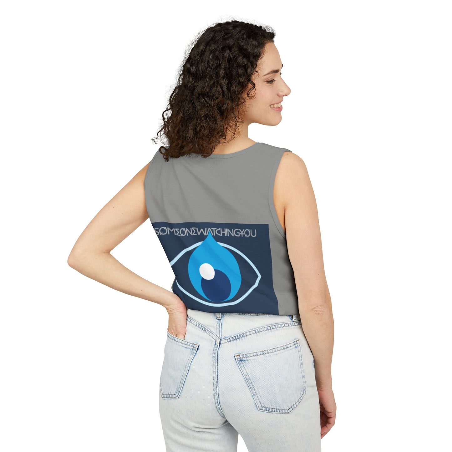 Tank Top Watching You Unisex Garment-Dyed