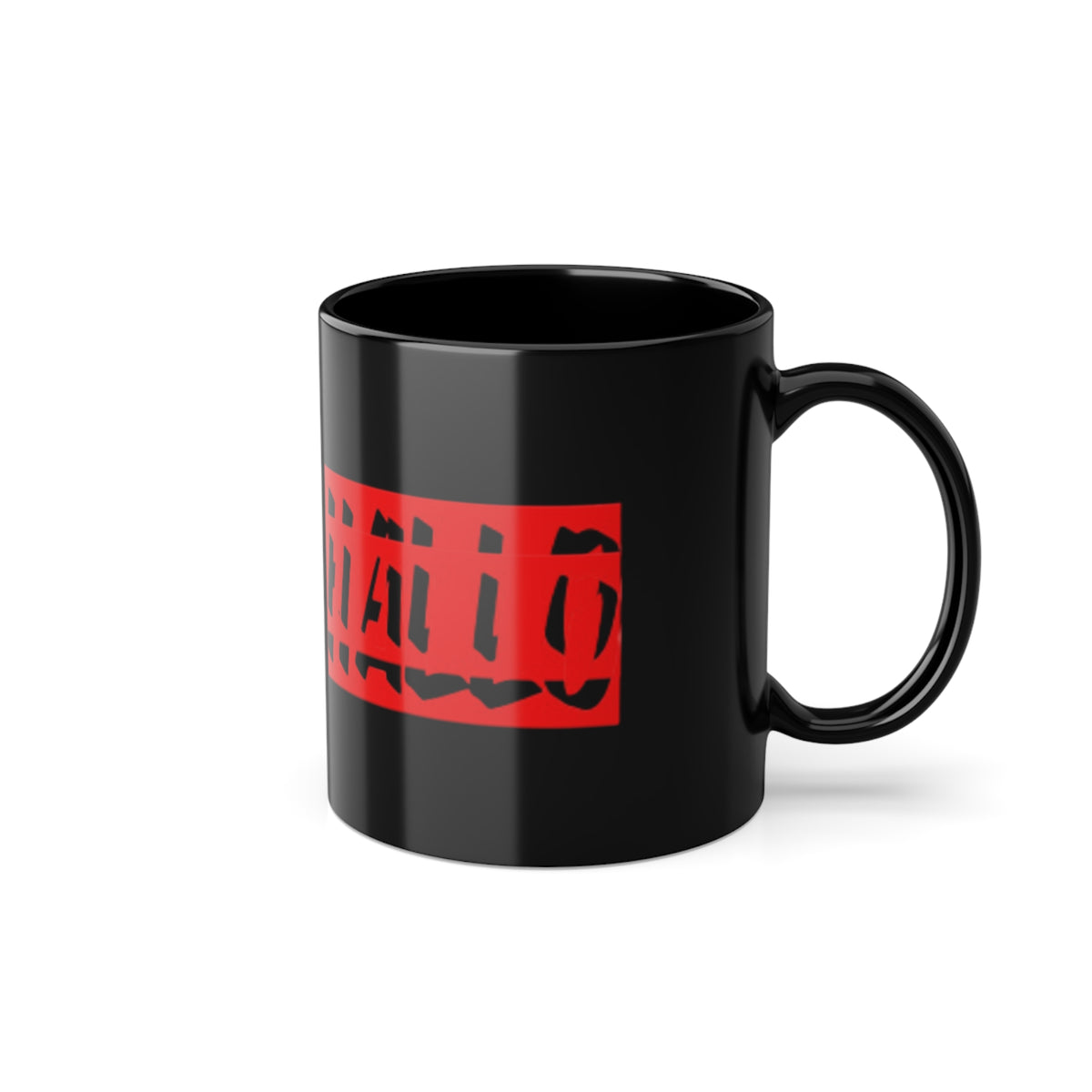 Bold Black Coffee Mug - 11oz, Unique Design for Coffee Lovers