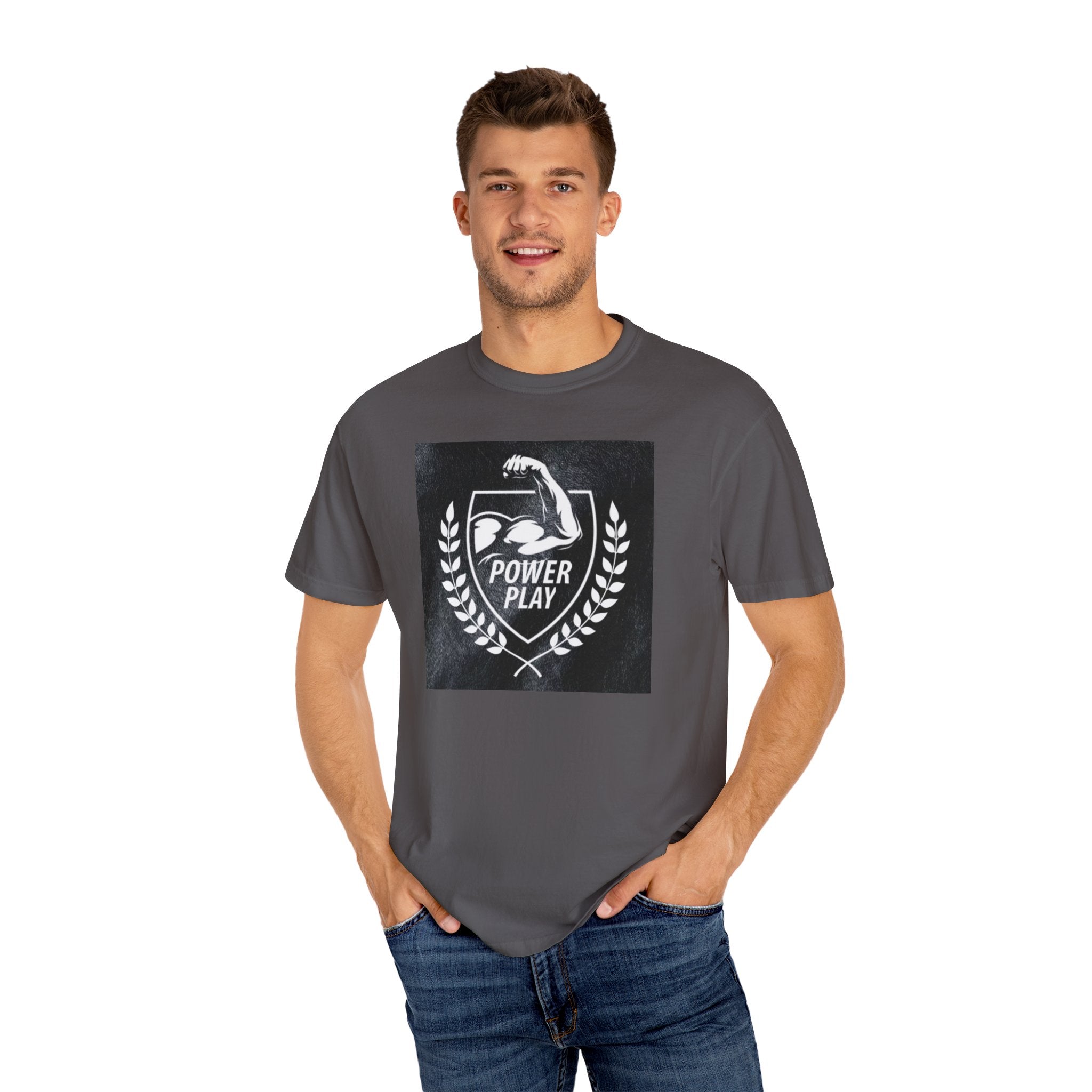 Power Play Unisex Garment-Dyed T-Shirt - Gym Motivation Apparel