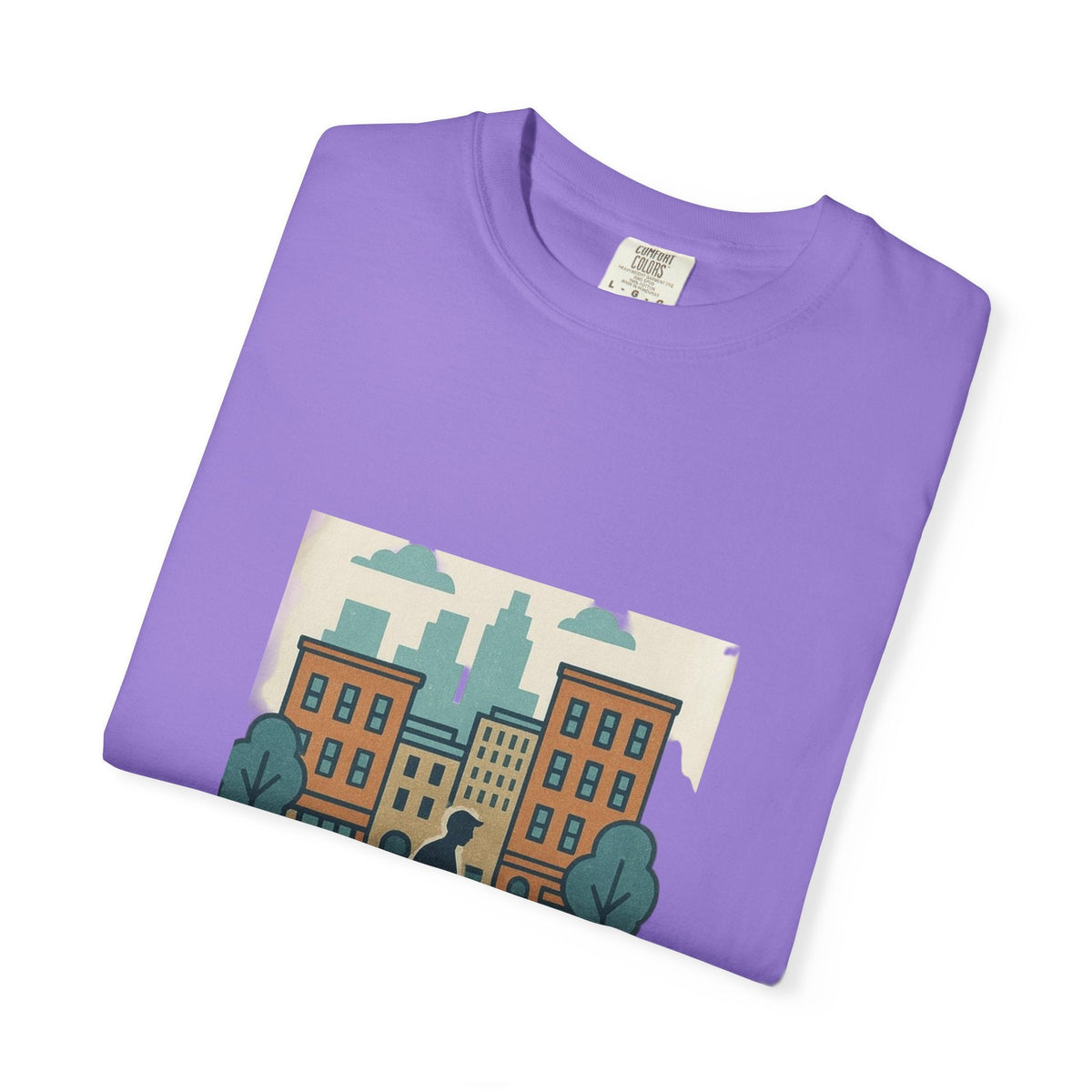 City Walk Unisex Garment-Dyed T-shirt, Urban Streetwear, Casual Fashion, Gift for City Lovers, Travel Enthusiast Apparel Printify