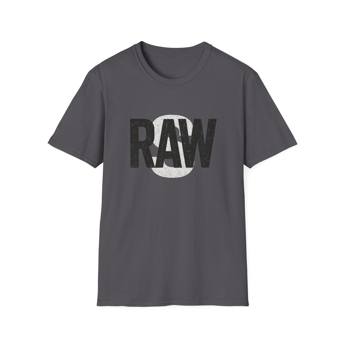RAW Unisex Softstyle T-Shirt, Casual Graphic Tee, Everyday Wear, Gift for Him or Her, Streetwear Fashion, Summer Essential Printify