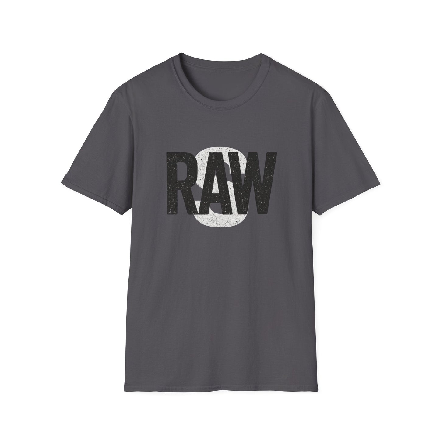 RAW Unisex Softstyle T-Shirt, Casual Graphic Tee, Everyday Wear, Gift for Him or Her, Streetwear Fashion, Summer Essential Printify