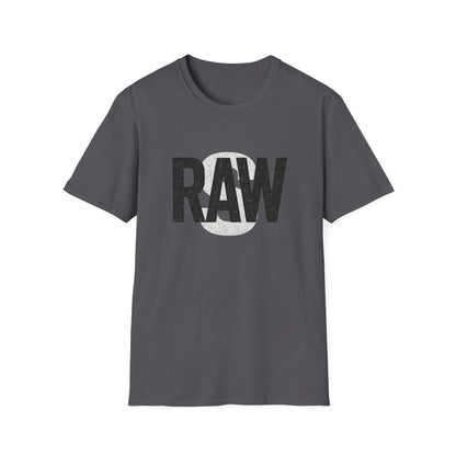 RAW Unisex Softstyle T-Shirt, Casual Graphic Tee, Everyday Wear, Gift for Him or Her, Streetwear Fashion, Summer Essential Printify