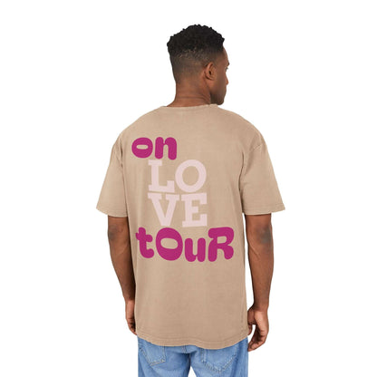Oversized Tee On Love Tour Acid Washed Men's T-Shirt