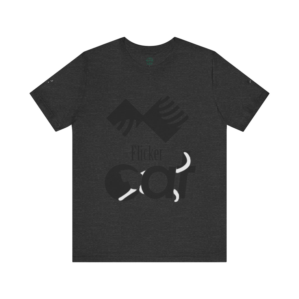 Flicker Cat Graphic Tee - Unisex Jersey Short Sleeve T-Shirt for Cat Lovers