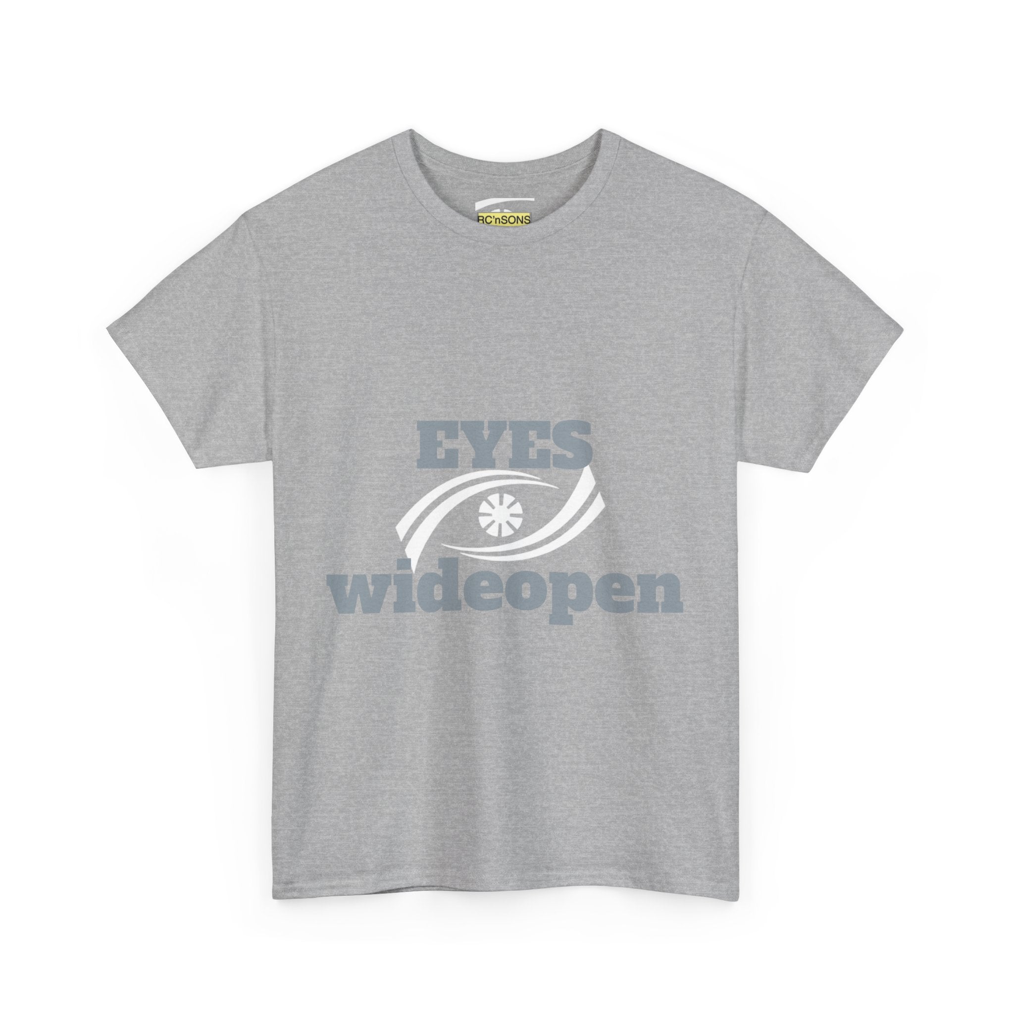 Eyes Wide Open Unisex Heavy Cotton Tee | Everyday Wear, Gift for Dreamers, Casual Shirt, Inspirational Apparel, Unisex T-Shirt Printify