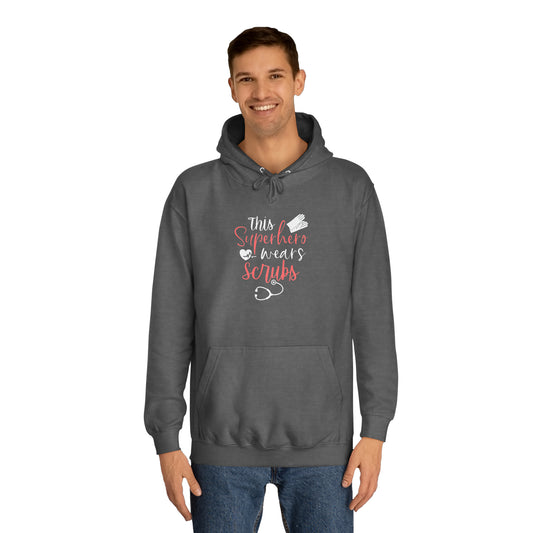 This Superhero Wears Scrubs Unisex Hoodie