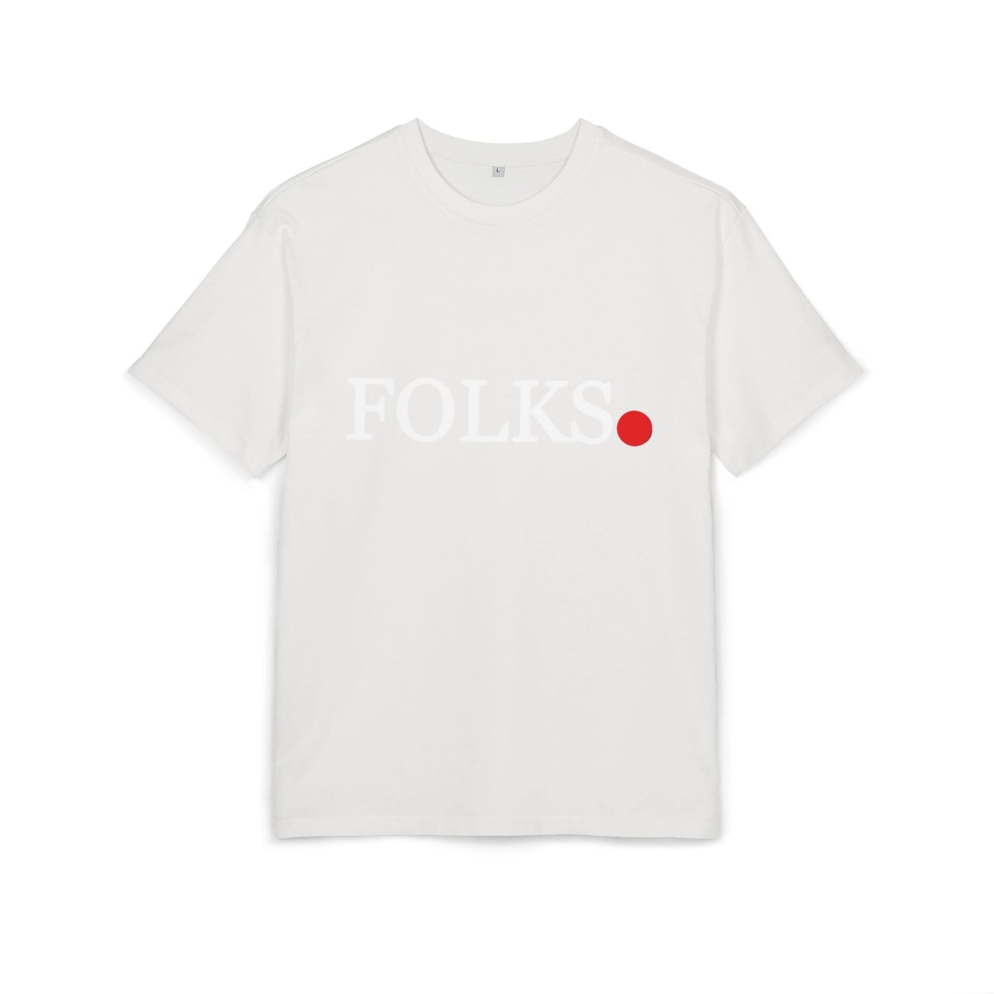 Oversized Tee with Bold Red Dot, Everyday Tee Printify