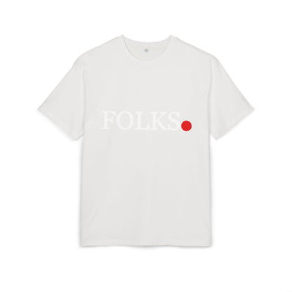 Oversized Tee with Bold Red Dot, Everyday Tee Printify