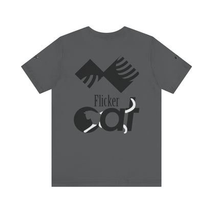 Flicker Cat Graphic Tee - Unisex Jersey Short Sleeve T-Shirt for Cat Lovers