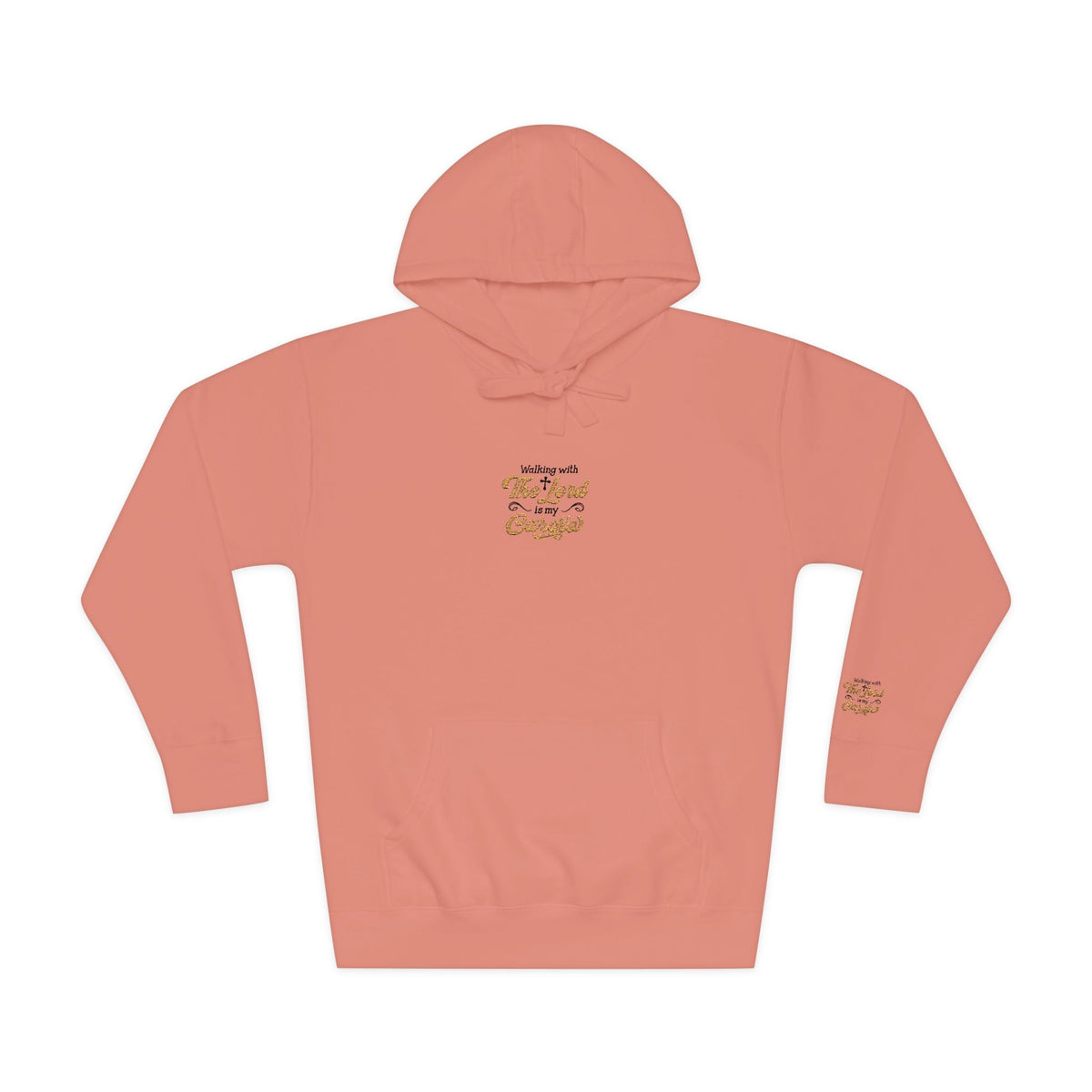 Religious Fleece Hoodie - Walking with the Lord Printify