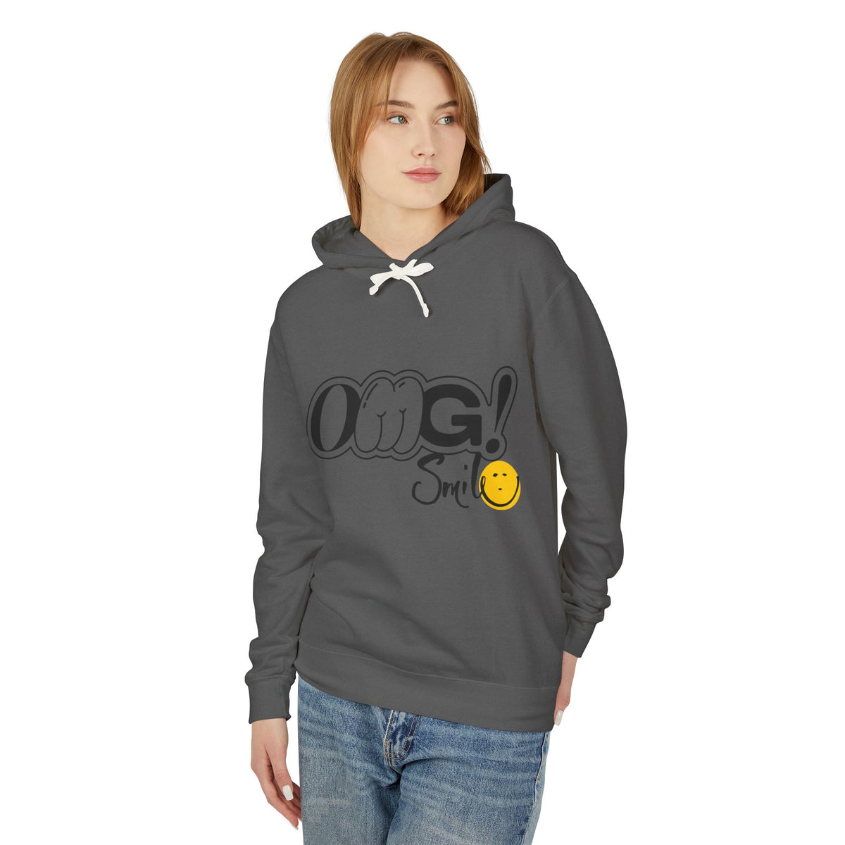 OMG!Smile Lightweight Hooded Sweatshirt