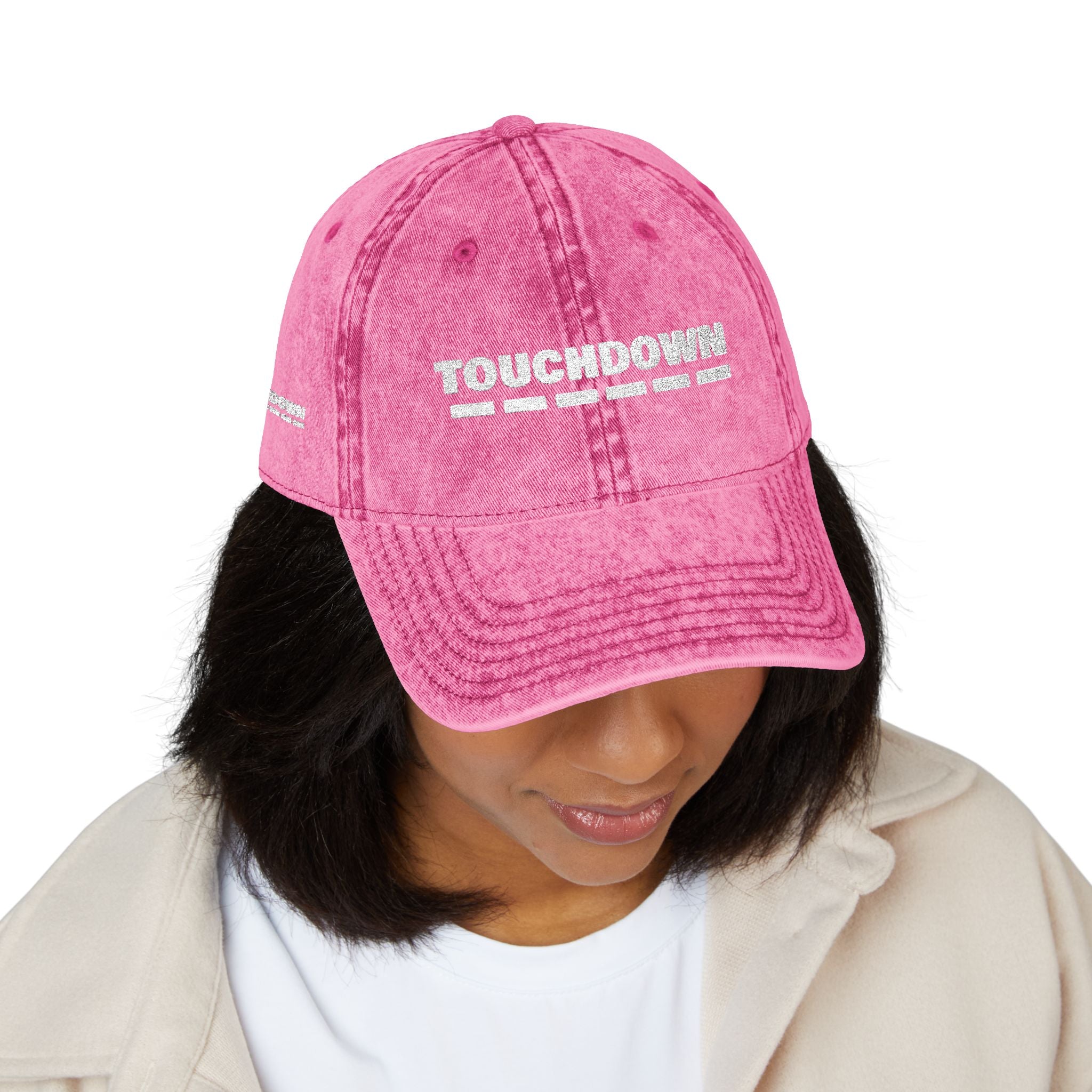 Embroidered Vintage Cap - Touchdown Sports Fan Hat