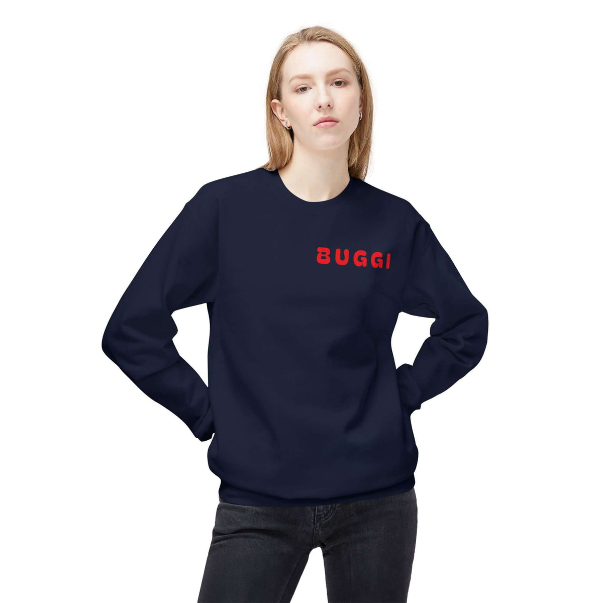 Unisex Midweight Softstyle Fleece Crewneck Sweatshirt-Buggi Design